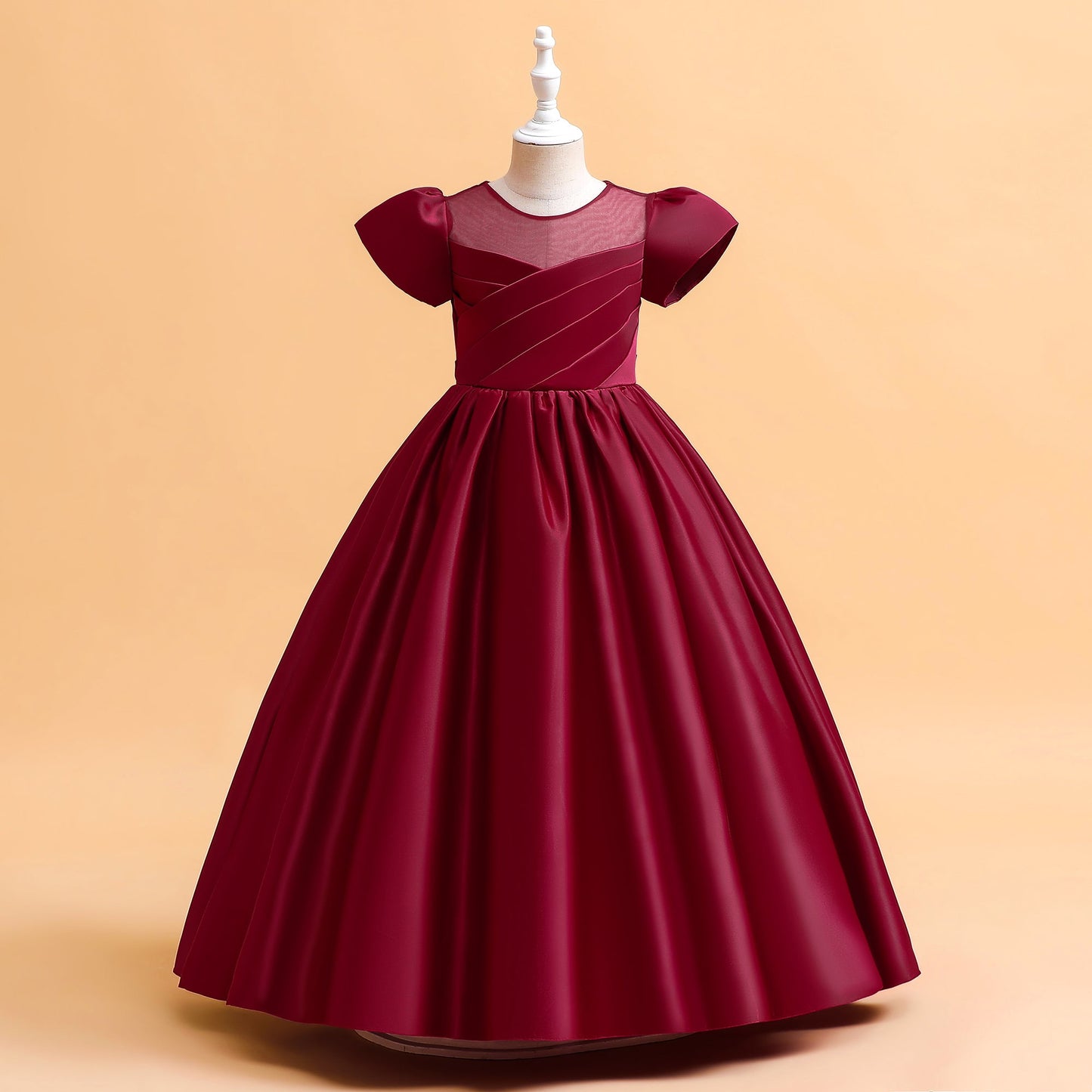 Beautiful Long Party Dress Gown With Puff Shoulders