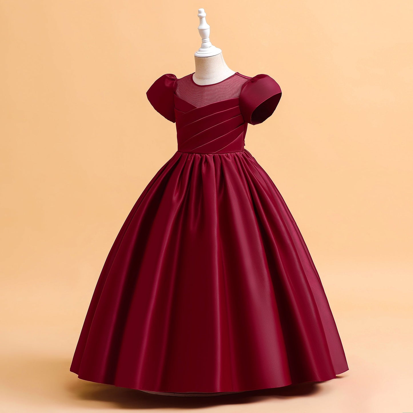 Beautiful Long Party Dress Gown With Puff Shoulders
